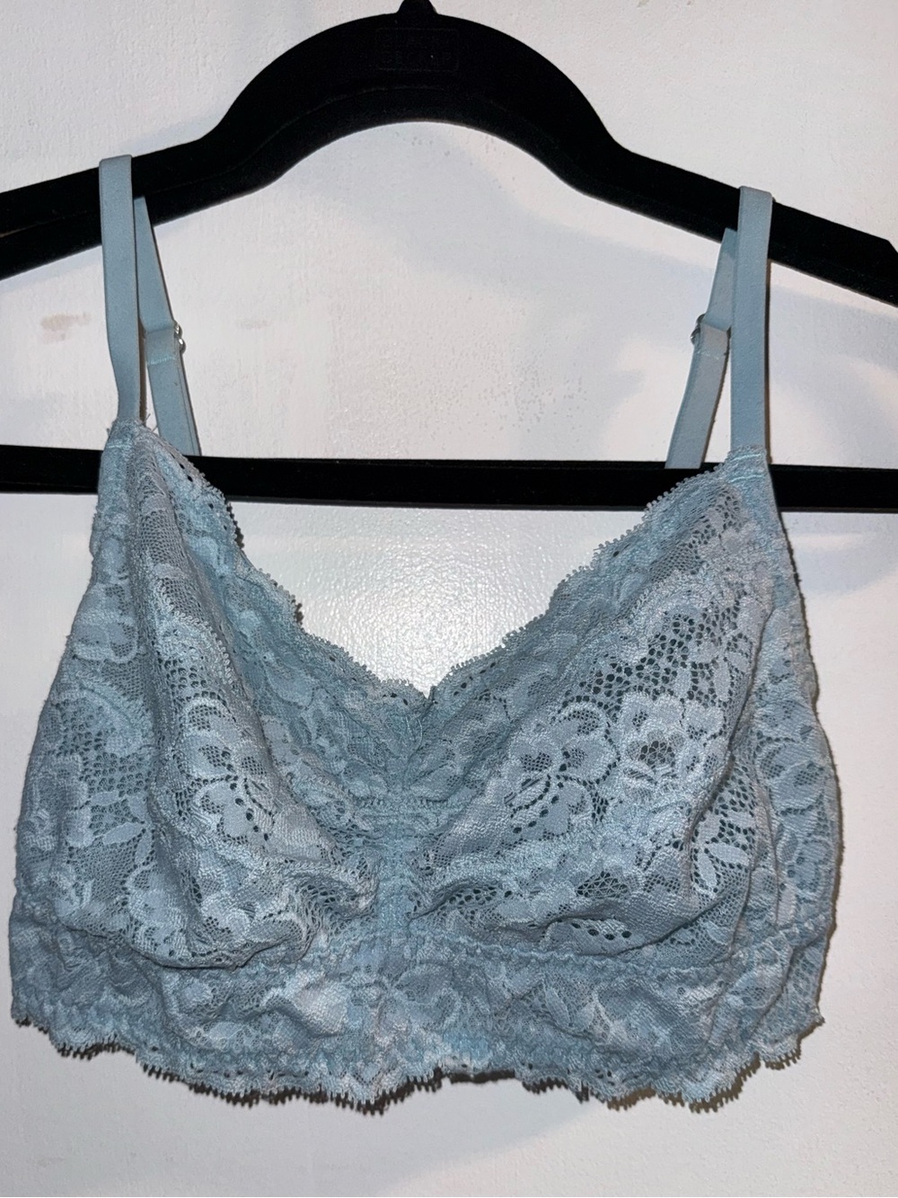 Montelle Intimates Cup-Sized Lace Bralette in Light Blue - Picture 2 of 5